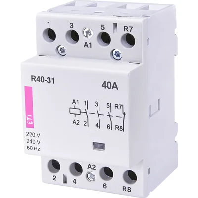 Modulární stykač R 40-31 230V 40A 3 rozpínací a 1 rozpínací kontakt (3 moduly, 4 póly)