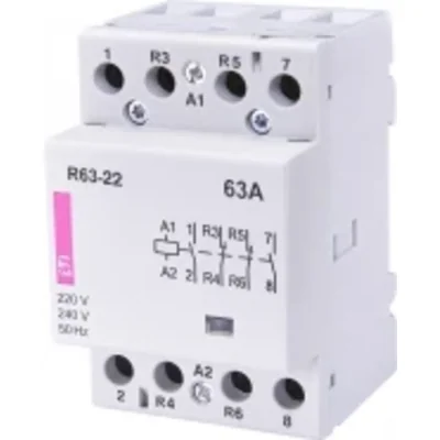 Modulární stykač R 63-22 230V 63A 2 rozpínací a 2 rozpínací kontakty (3 moduly, 4 póly)