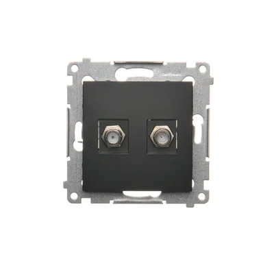 Module d'antenne double de type F Simon 54 WMDA-050xxx-049. Pour installations individuelles ; noir.