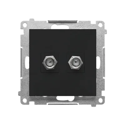 Module d'antenne double de type F Simon 55 WMDA-11xxxx-149. Pour installations individuelles ; noir mat