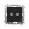 Module d'antenne double de type F Simon 55 WMDA-11xxxx-149. Pour installations individuelles ; noir mat