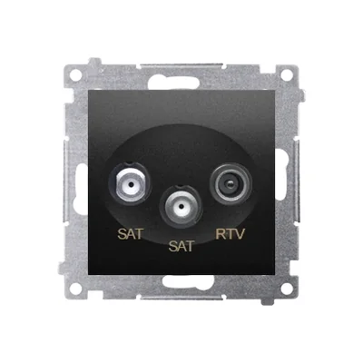Module d'antenne satellite double SAT-SAT-RTV Simon 54 WMDA-03019z-049 ; noir