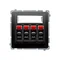 Module de connexion pour 4 haut-parleurs Simon Basic WMUG-04000x-Y011 avec zone d'étiquetage. Fixation par griffes et vis ; noir.