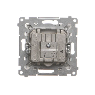 Module double pour antenne satellite SAT-SAT-RTV Simon 55 WMDA-021007-143. 2 entrées : 5 MHz à 2,4 GHz ; aluminium mat