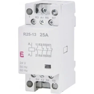 Модульний контактор R 25-13 24V 25A з 1 нормально розімкнутим та 3 розімкнутими контактами (2 модулі, 4 полюси)