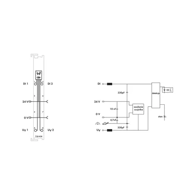 Módulo 2DI NAMUR Ex i