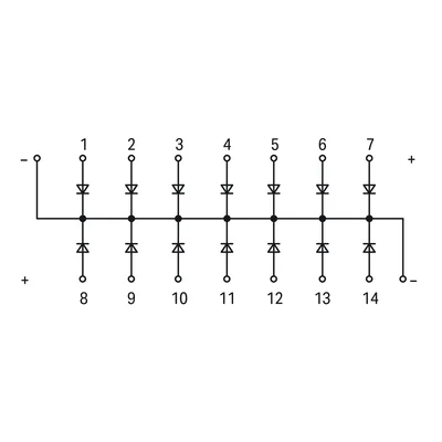 Módulo CM-D con diodo 14x 1N4007 289-111