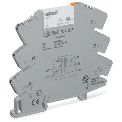 Módulo de relé CA/CC 230 V, gris 857-358