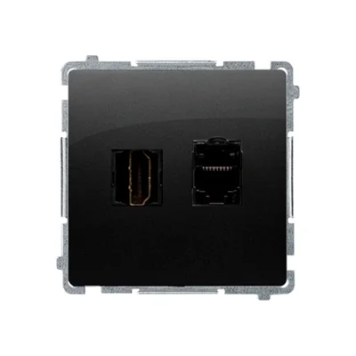 Módulo (HDMI + RJ45 Cat.6) Simon Basic WMUH-01xxx1-Y011; negro