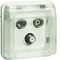 Modulo presa antenna terminale W.1 RTV-SAT con coperchio IP55, bianco