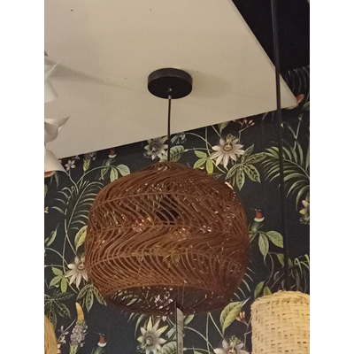 MOLOKO Hanging lamp rattan 1xE27 max.40W 230V IP20 brown