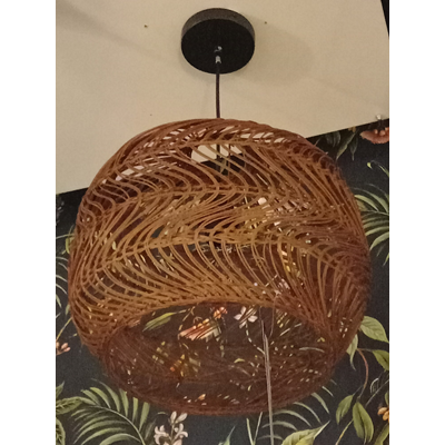 MOLOKO Hanging lamp rattan 1xE27 max.40W 230V IP20 brown