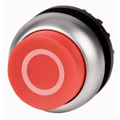 Momentary push button actuator, red o, M22-DH-R-X0