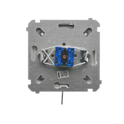 Momentary shutter switch with a key, 3-position metallic satin