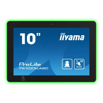 Moniteur Android iiyama ProLite TW1025LASC-B1PNR 10 pouces, PoE, caméra, haut-parleurs, NFC/RFID et bande LED RGB