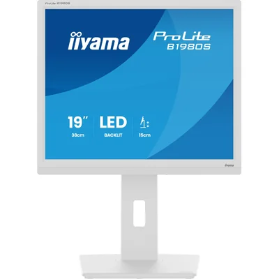 Moniteur blanc iiyama ProLite B1980S-W1 19" TN LED 5:4 1280x1024, HAS, HDMI, DP, haut-parleurs