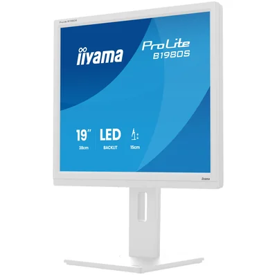 Moniteur blanc iiyama ProLite B1980S-W1 19" TN LED 5:4 1280x1024, HAS, HDMI, DP, haut-parleurs