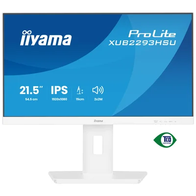 Moniteur blanc iiyama ProLite XUB2293HSU-W7 22" IPS LED 100 Hz 1 ms / HDMI, DisplayPort / Hub USB, HAS