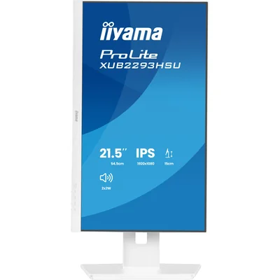 Moniteur blanc iiyama ProLite XUB2293HSU-W7 22" IPS LED 100 Hz 1 ms / HDMI, DisplayPort / Hub USB, HAS