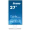 Moniteur blanc iiyama ProLite XUB2792HSU-W6 27" IPS LED 100 Hz 0,4 ms / HDMI, DisplayPort, hub USB / Technologie anti-scintillement