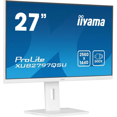 Moniteur blanc iiyama ProLite XUB2797QSU-W2 27" IPS LED WQHD 1 ms 100 Hz / HDMI DP / FlickerFree AdaptiveSync