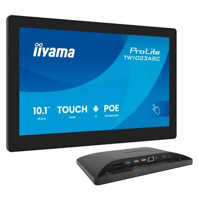 Moniteur d'affichage dynamique iiyama ProLite TW1023ASC-B3P 10" Android 13, PoE, caméra 5 MP, haut-parleurs, iiSignage²