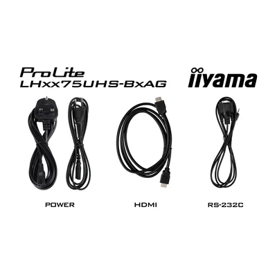Moniteur d'affichage dynamique professionnel iiyama ProLite LH8675UHS-B2AG 86” 4K UHD IPS LED, 24/7, Android, iiSignage²