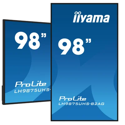Moniteur d'affichage dynamique professionnel iiyama ProLite LH9875UHS-B2AG 98" 4K UHD IPS LED, 24h/24 et 7j/7, Android, iiSignage²