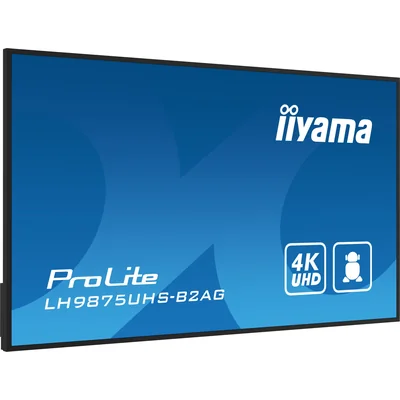 Moniteur d'affichage dynamique professionnel iiyama ProLite LH9875UHS-B2AG 98" 4K UHD IPS LED, 24h/24 et 7j/7, Android, iiSignage²