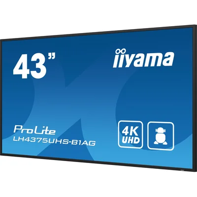 Moniteur d'affichage numérique professionnel iiyama ProLite LH4375UHS-B1AG 43” 4K UHD IPS LED, 24/7, Android, iiSignage²