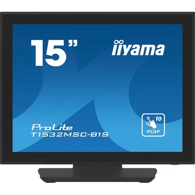Moniteur de point de vente tactile iiyama T1532MSC-B1S 15" 4:3 /VGA HDMI DP/ IP43, haut-parleurs