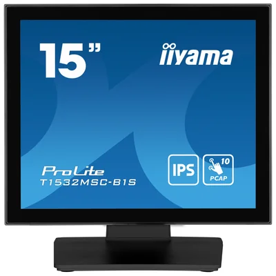 Moniteur de point de vente tactile iiyama T1532MSC-B1S 15" 4:3 /VGA HDMI DP/ IP43, haut-parleurs