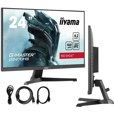 Moniteur iiyama G-Master G2470HS-B1 Red Eagle 24" FHD IPS LED 0,2 ms 180 Hz / HDMI, DP / AdaptiveSync, Black Tuner, anti-scintillement