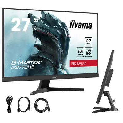 Moniteur iiyama G-Master G2770HS-B1 Red Eagle 27" FHD IPS LED 0,2 ms 180 Hz / HDMI, DP / AdaptiveSync, Black Tuner, Flicker Free