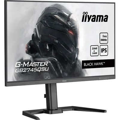 Moniteur iiyama G-Master GB2745QSU-B2 Black Hawk 27" WQHD IPS LED 100 Hz 1 ms / HDMI DisplayPort / Hub USB FlickerFree HAS
