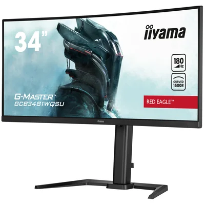 Moniteur iiyama G-Master GCB3481WQSU-B1 Red Eagle 34" VA LED 180 Hz 0,3 ms incurvé avec matrice FreeSync Premium