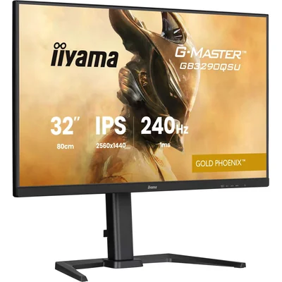 Moniteur iiyama Gold Phoenix GB3290QSU-B1 32" WQHD IPS LED 240 Hz 1 ms USB-C HDMI DP, FreeSync Premium
