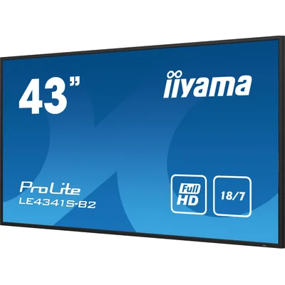 Moniteur iiyama ProLite LE4341S-B2 43" IPS LED, Full HD, affichage dynamique 18/7, 1 port VGA, 3 ports HDMI, USB, LAN
