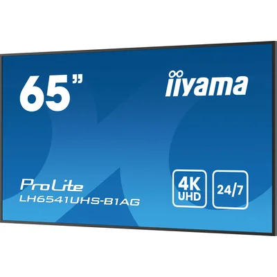 Moniteur iiyama ProLite LH6541UHS-B1AG 65" VA LED, 4K, affichage dynamique 24h/24 et 7j/7, 3 ports HDMI, haut-parleurs, lecteur multimédia USB
