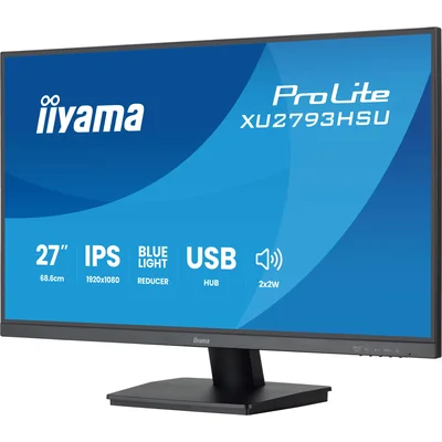 Moniteur iiyama ProLite XU2793HSU-B7 27" IPS LED 100 Hz 1 ms / HDMI, DisplayPort, hub USB / FreeSync, FlickerFree