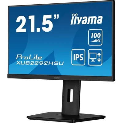 Moniteur iiyama ProLite XUB2292HSU-B6 22" IPS LED 100 Hz 0,4 ms / HDMI DisplayPort / Hub USB FlickerFree HAS