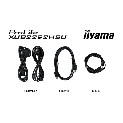 Moniteur iiyama ProLite XUB2292HSU-B6 22" IPS LED 100 Hz 0,4 ms / HDMI DisplayPort / Hub USB FlickerFree HAS