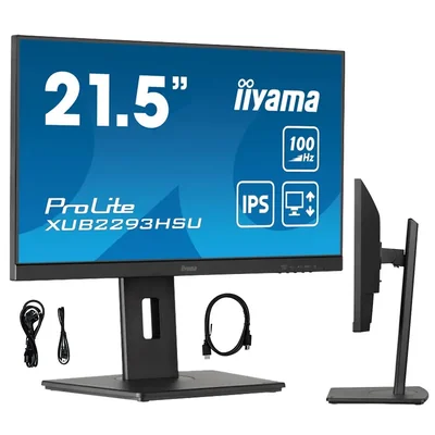 Moniteur iiyama ProLite XUB2293HSU-B6 22" IPS LED 1 ms / HDMI DisplayPort / Hub USB FlickerFree HAS