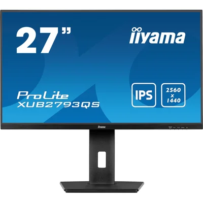 Moniteur iiyama ProLite XUB2793QS-B7 27" WQHD IPS LED 100 Hz 1 ms / HDMI, DisplayPort / Technologie anti-scintillement