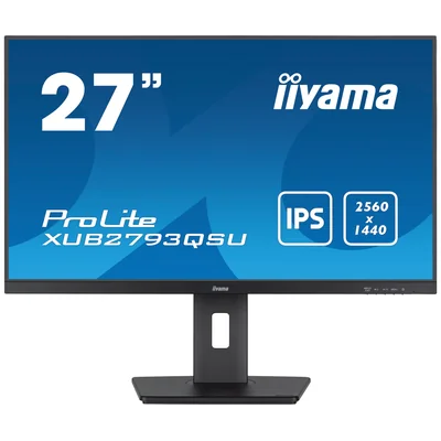 Moniteur iiyama ProLite XUB2793QSU-B7 27" IPS WQHD IPS LED 100 Hz 1 ms / HDMI, DisplayPort / Hub USB