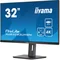 Moniteur iiyama ProLite XUB3293UHSN-B5 32" IPS LED 4K / HDMI, DP, USB-C/KVM, station d'accueil USB-C, LAN