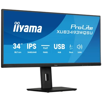 Moniteur iiyama ProLite XUB3493WQSU-B6 34" UWQHD IPS LED 1 ms 120 Hz / 2 x HDMI DP / FreeSync FlickerFree