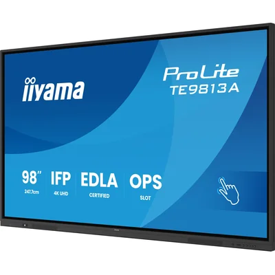 Moniteur interactif iiyama 98" TE9813A-B1AG 4K UHD Google EDLA iiShare, DMS, WiFi, USB-C, HDMI, DP