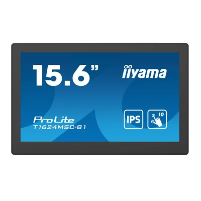 Moniteur interactif iiyama ProLite T1624MSC-B1 16" IPS, Full HD, HDMI, carte SD, LAN, PoE, 24h/24 et 7j/7