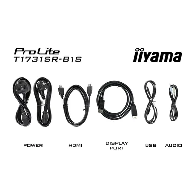 Moniteur tactile Iiyama ProLite T1731SR-B1S 17" TN 5:4 / VGA, HDMI, DisplayPort / IP54